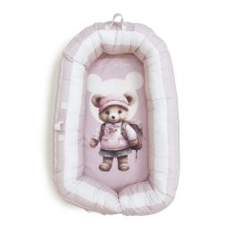 BEBI GNEZDO TEDDY ROZA 50X81 CM