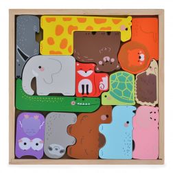 DRVENE ŽIVOTINJE PUZZLE 15 DIJELOVA